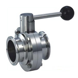 Sanitation butt weld butterfly valve